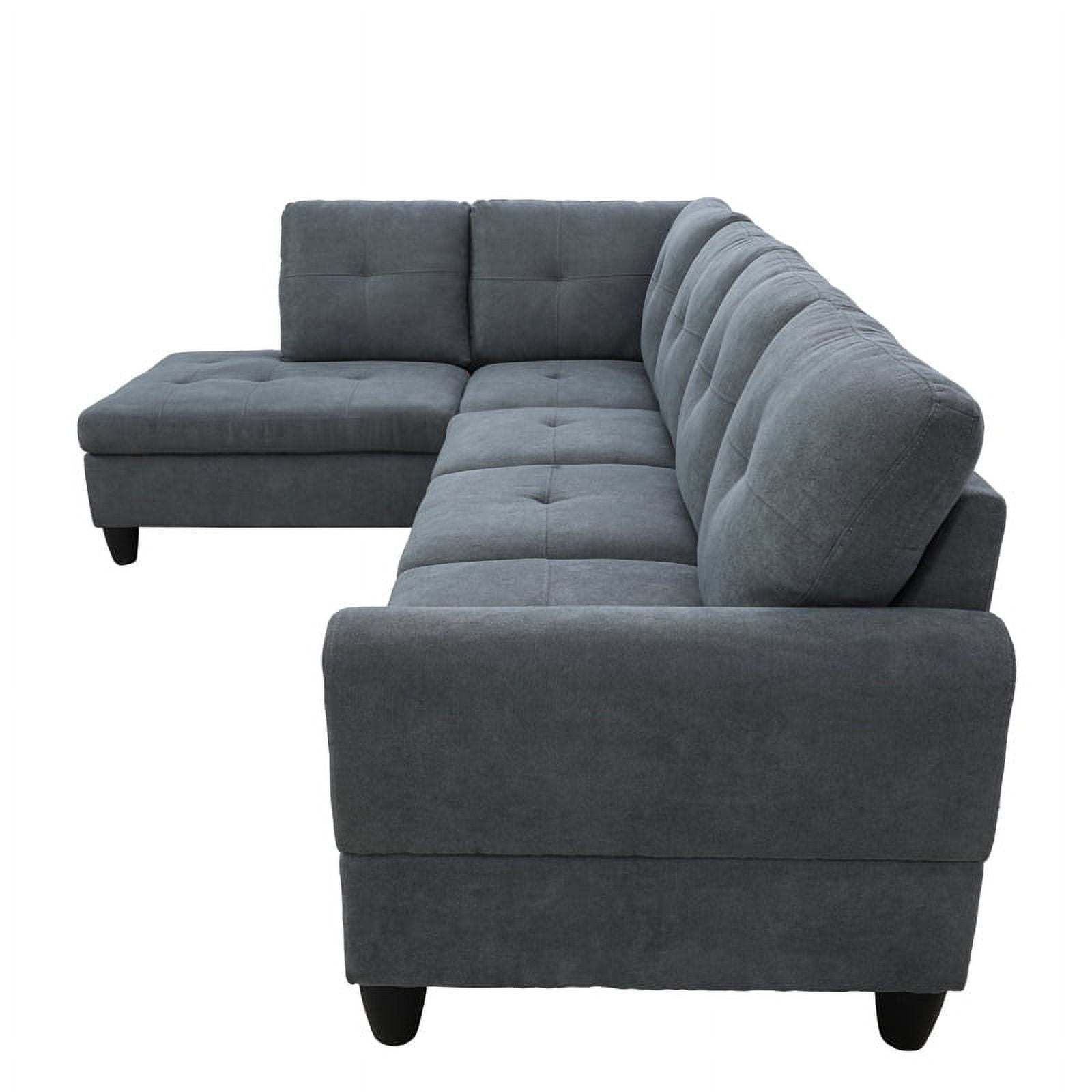 Hommoo Convertible Sectional Sofa Couch, Modern L-Shaped Couch Sofa Sectional for Small Living Room, Apartment and Small Space, Dark Grey