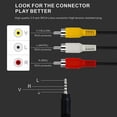 thumbnail image 3 of New 3 Rca Male To 3.5Mm Male Cable Adapter Audio Video Cord Av Aux Cable 3Ft, 3 of 6