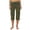 Brown, variant on BVnarty women capri cargo capri pants mid rise color block rib waist multi pocket drawstring ankle relaxed cropped pant hiking travel wear Brown M