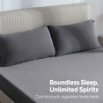 thumbnail image 4 of Anjee King Size Silky Cooling Sheets, Hotel Luxury Bedding Sheets Summer with Deep Pocket Up to 18 Inches, 3 Piece Bed Sheets for Women, Men including 1 Fitted Sheet, 2 Pillowcases, Dark Grey, 4 of 10