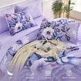 thumbnail image 3 of Floral Comforter Set King Size 7 Piece, Flower Bed in a Bag, Elegant Comforter Bedding Set for All Season (Lavender, 104"x90"), 3 of 11