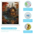 thumbnail image 3 of Diamond Art Kit for Adults, Rustic Cabin Autumn Serenity Scene Diamond Painting for Adults Beginners, 5D DIY Diamond Art Painting Kits, Colorful Diamond Painting Craft for Home Decor 12x16, 3 of 7