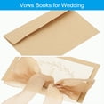 thumbnail image 3 of Uxcell Wedding Vows Books, His and Her Wedding Vow Card Gold Foil Lettering with Gold Tone Ribbon for Wedding 2 Pcs, 3 of 6