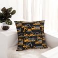 thumbnail image 6 of Yiaed Yellow Excavator Print Pillow Covers Super Soft Decorative Square Throw Pillow Covers Case Cushion Covers for Sofa Couch Bedroom Car Decor（No pillow core）-16"x16", 6 of 7