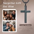 thumbnail image 7 of Coachuhhar Cross Necklace for Men 925 Sterling Silver Crucifix Pendant Necklace Religion Cross Jewelry Gifts for Father Husband Son, 7 of 7