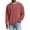 12#Wine, variant on Men's Fashion Waffle Henry Shirt Long Sleeve Crewneck Textured Knit Pullover Loose Casual 1/4 Button Tops Light Blue L