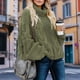 thumbnail image 2 of Suéter de punto para mujer Suéter de punto grueso de color sólido Ropa de calle suave y versátil FLhrweasw Nuevo, 2 of 7