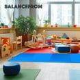 thumbnail image 4 of BalanceFrom All Purpose 4'x10'x2" Extra Thick High Density Anti Tear Gymnastics Gym Folding Exercise Aerobics Mats w/Sectional Floor Balance Beam, Blue, 4 of 12