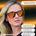 thumbnail image 2 of grinderPUNCH Mens and Womens Polarized Sunglasses UV400 Protection Classic Retro Driving Sun Glasses Trendy Fashion Shades - 2 Pack, 2 of 5