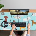 thumbnail image 4 of Long Mouse Pads for Desk,Cartoon Dog Desk Mats on Top Of Desks, Desk Mouse Pad Extra Large with 3mm Non-Slip Base and Stitched Edge for Gaming,Office,Work,Home 47.3"x23.6", 4 of 6