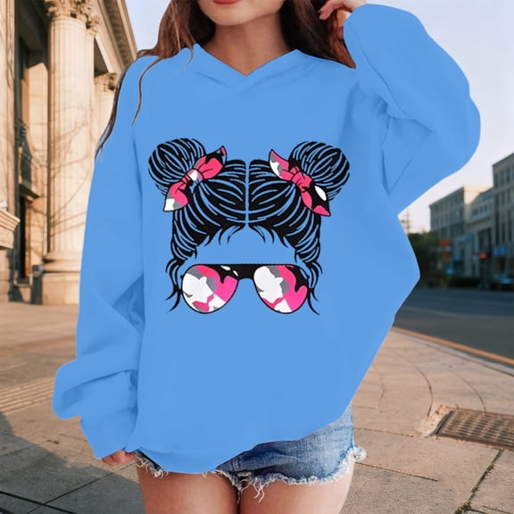 Hpapadks Hoodies for Girls Girls Fleece Hoodie Warm Loose Casual Winter Pullover Girls Sweatshirt Black 120