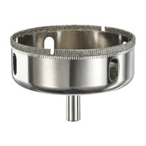1-Pack Diamond Hole Saw Drill Bit, 3.15 Inch / 80mm Glass Drill Bit for Ceramic/Marble [Silver Tone]