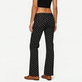 thumbnail image 6 of JUSLIO Women Jeans,Polka Dot Print Zip Fly Straight Leg Full Length Denim Jeans, 6 of 7