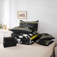 thumbnail image 5 of Feelyou Cross Bike Lover Bedding Comforter Set 7pcs for Child, Motorcycle Speed Sport Queen Bedding Sets, Black Yellow Cartoon Reversible Queen Sheet Sets, Lightweight Room Decor, 5 of 7