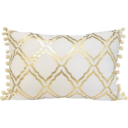 Better Homes Gardens Trellis Foil Pillow With Pom Poms Walmart Cool Better Homes And Gardens Ivory Dot Oblong Decorative Pillow Better Homes Gardens Trellis Foil Pillow With Pom Poms Walmart Cool Better Homes And Gardens Ivory Dot Oblong Decorative Pillow