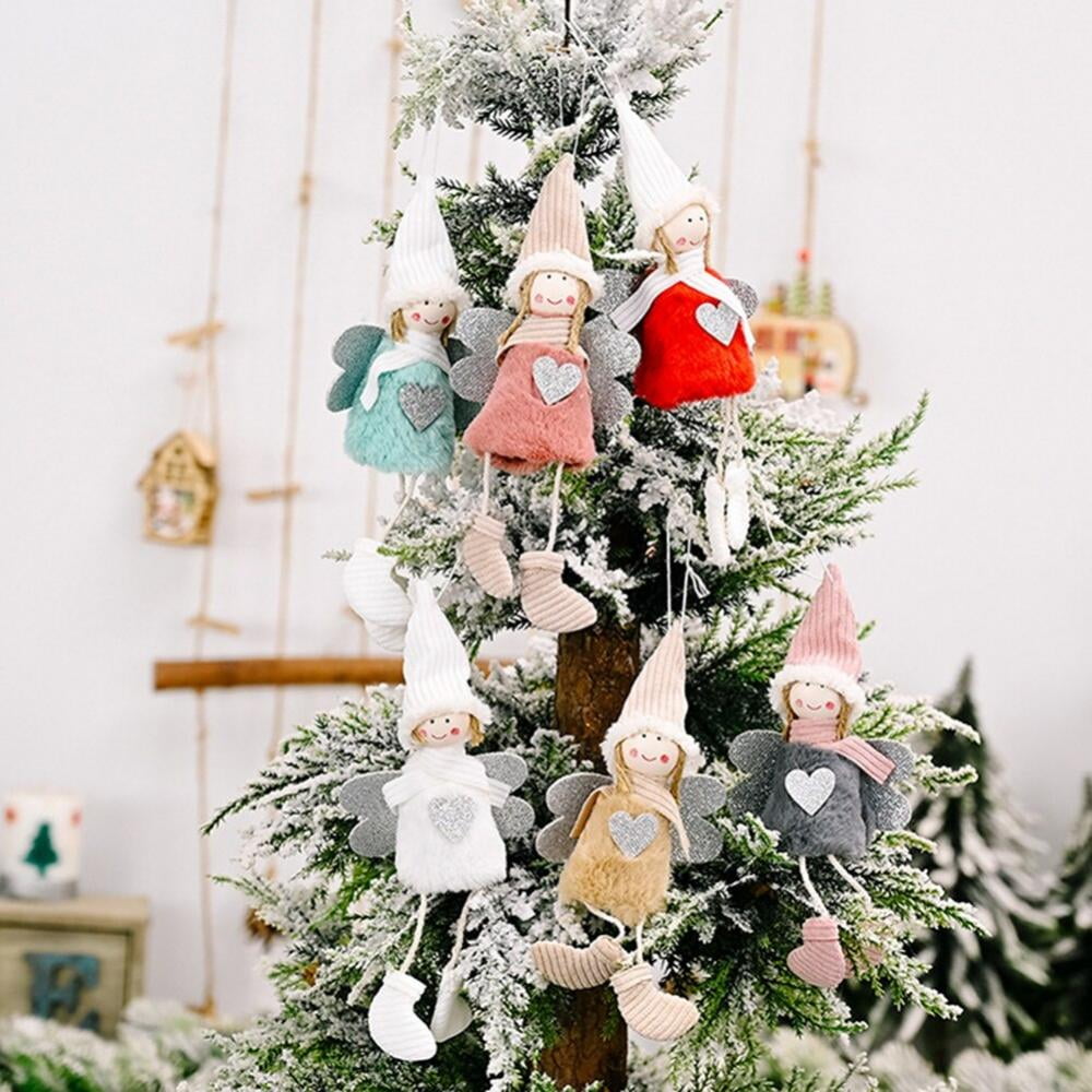 Christmas Angel Doll Pendants Christmas Tree Ornaments Xmas Decor Kids Toy TDO 