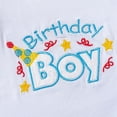 thumbnail image 7 of CAICJ98 Toddler Baby Boy First Birthday Outfit Short Sleeve Shirt Plaid Shorts Sets Summer Birthday Clothes 2Pcs (Sky Blue,2-3 Years), 7 of 7