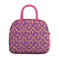 thumbnail image 2 of Lunch Bag Lunch Box for Women Reusable Insulated Lunch Bags,Water-Resistant Bananas on Violet Dotted Pattern Cooler Lunch Tote Bag, Large Capacity for Work Travel Picnic, 2 of 6