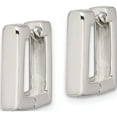 thumbnail image 2 of Sterling Silver Square Hinged Hoop Earrings (14 X 4) Made In Thailand qe3446, 2 of 5
