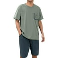 thumbnail image 2 of Kureaily Men's Summer Pajamas Home Suit Short Sleeve Shorts Young People Can Wear Home Clothes Summer Pajamas, 2 of 5