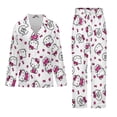 thumbnail image 3 of Hello Kitty Women Pajamas Set Long Sleeve Sleepwear Button Down Nightwear Soft Pjs Set with Pockets, 3 of 7