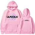 thumbnail image 1 of Nvse 2025KPop Demon Hunters Hooded Drawstring Pocket Sweatshirt Men/Women Daily Long Sleeved Patch Top Sweatshirt#Pink XL, 1 of 2