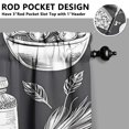 thumbnail image 3 of Vintage Kitchen Food Cooking Chef Tier Cafe Curtains for Bathroom Living RV Rod Pocket Window Drapes 36 Inch 2 Panels Set 28"x36" 2 Panels Window Treatment Tiers, 3 of 4