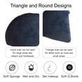 thumbnail image 5 of 12 Pieces Face Triangle Powder Puff Washable Makeup Puff Sponge Puff Suit For Wet Dry Powder Cream Makeup Tool For Cosmetic(black), 5 of 5
