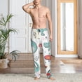 thumbnail image 5 of Uemuo Music Lover Dinosaur Pattern Men's Wide Leg Palazzo Lounge Pants with Pockets Light Weight Loose Comfy Casual Pajama Pants-Small, 5 of 9