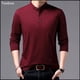 thumbnail image 2 of Taoboo, nueva camiseta de algodón a la moda para hombre, camisetas de manga larga para hombre, camisetas de color liso, camisetas casuales de negocios, ropa de cuello medio para hombre, 2 of 4