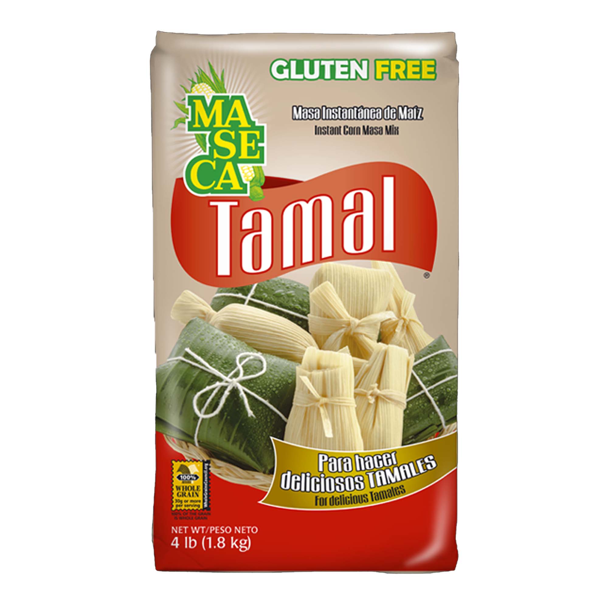 MASECA Tamal White Corn Flour, Gluten-Free, Corn-Free, 4 lbs