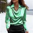thumbnail image 6 of Levmjia Womens Casual Shirt Elegant Loose Pullover Long Sleeve Blouse Comfort Stretch Fit V Neck Solid Color Top For Work Office Business Casual Everyday Wear, 6 of 6