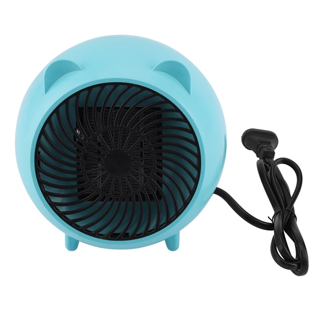 Miniventilador de aire acondicionado portátil para el hogar (azul, 110-250 V) Calentador de espacio de cerámica portátil
