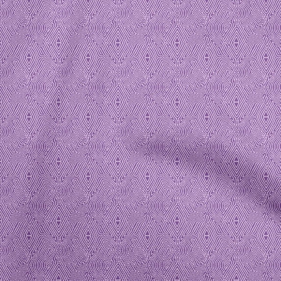 oneOone Polyester Spandex Purple Fabric Geometric Dress Material Fabric Print Fabric By The Yard 56 Inch Wide