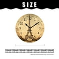 thumbnail image 2 of ATEDEANEI 12" Wall Clock Battery Operated Silent Non Ticking Eiffel Tower Retro Paris Pattern, 2 of 5