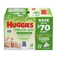thumbnail image 1 of Recambio de toallitas húmedas para bebés HUGGIES Natural Care Sensitive (1088 unidades), 1 of 5