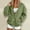 Green, variant on JJHGVB Women's V-neck Button Down Sweatshirt Casual Sweatshirts Button Up Tops No Hood Half Button Open Front Sweatshirt Stand Henley Collar Lightweight Jackets Women's Sweatshirts Blue S