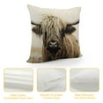 thumbnail image 4 of Nawypu  Highland Cow Throw Pillow Cover，Brown Print Cow Pillow Covers Farmhouse Decorative Cow Pillow Covers for Couch Chair Bedroom Farmhouse Sofa, 4 of 5