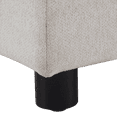 thumbnail image 4 of Bouclair White Fabric and Black Wood Bench, 4 of 5