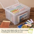 thumbnail image 4 of Greeting Card Storage & Organizer Box with 6 Adjustable Dividers for Holiday Birthday Photos, Crafts, Scrapbook, Paper, Stickers, Envelopes and More, Plastic Box of Card (New Version), 4 of 6