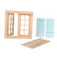 thumbnail image 4 of Ventana de casa de muñecas a escala 1/12, decoraciones para casa de muñecas, artesanía decorativa, muebles de casa de muñecas en miniatura para entusi, 4 of 9
