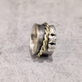 thumbnail image 4 of Spinner Band, Meditation Ring, 925 Sterling Silver Ring, Spinning Thumb Ring, Two Tone Ring, Fidget Ring, Handmade Jewelry, Christmas Oxidized, Womans Band Ring, Anxiety Ring, Mans Band Gifts, 4 of 6
