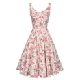 thumbnail image 4 of WILLBEST Vestidos Dama Vestido Casual con Estampado Floral para Mujer Vestido de Verano con Cuello En U sin Mangas Cómodo para Vacaciones Ropa Diaria Traje Básico Grande​​, 4 of 4