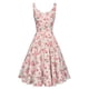 thumbnail image 4 of WILLBEST Vestidos Dama Vestido Casual con Estampado Floral para Mujer Vestido de Verano con Cuello En U sin Mangas Cómodo para Vacaciones Ropa Diaria Traje Básico Mediana​​, 4 of 4