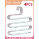 thumbnail image 1 of Black 4 pcs Trouser Hangers Stainless Steel Pants Hanger Space Saving S-Type Clothes Pants Hanger Non-Slip Closet Organizer for Jeans Trousers Towels, 1 of 4