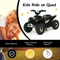 thumbnail image 4 of Costway 6V Kids Electric Quad ATV 4 Wheels Ride On Toy Toddlers Forward&Reverse Black, 4 of 9