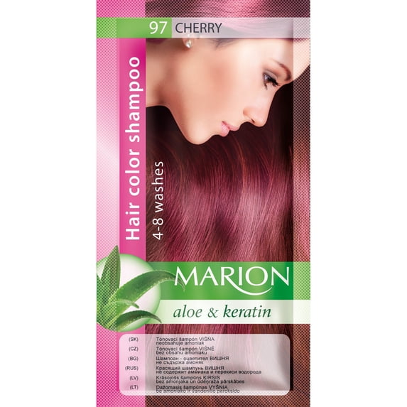 Marion Gray Hair Color Shampoo Hair Dye Kit with Aloe and Keratin (2 pack)