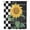 Yellow, variant on Sunflower Semi Sheer Curtains Drapes for Living Room, Bedroom, French Doors Window 96 Inches Long, Yellow Floral Black White Plaid Watercolor Rod Pocket Chiffon Curtain Drapery Voile Draperies Panel