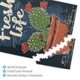 thumbnail image 3 of 500 pcs 500 Piece Vibrant Jigsaw Puzzle Cactus Potted Plant Fresh Life Slogan,Unique Artwork For Adults,Classic Cactus Potted Plant Wooden Puzzles 500 Piece,Gift For Cactus Lovers,Relax Yourself, 3 of 6