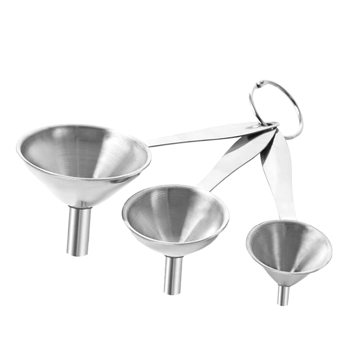 ThreePiece Funnel Set Stainless Steel Filter Kitchen Tool Removable Mini Funnel Walmart Canada